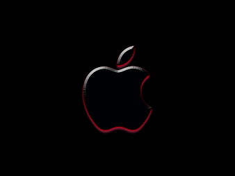 Apple Logo Black Background Wallpaper iPhone Phone 4K #6680e