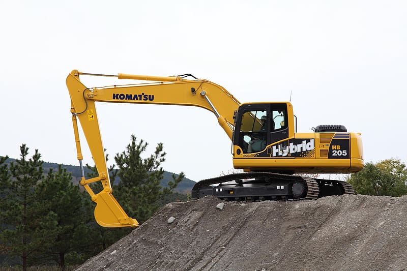 Excavator, Vehicles, Hybrid Excavator, Komatsu Hb205, HD wallpaper