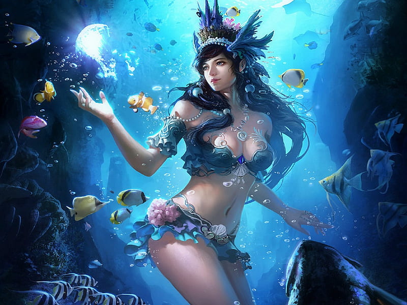*Teal Ocean Banquet Adv*, games, interfaces, love four seasons, desenho, video games, creative pre-made, monsters, characters, weird things people wear, animals, HD wallpaper