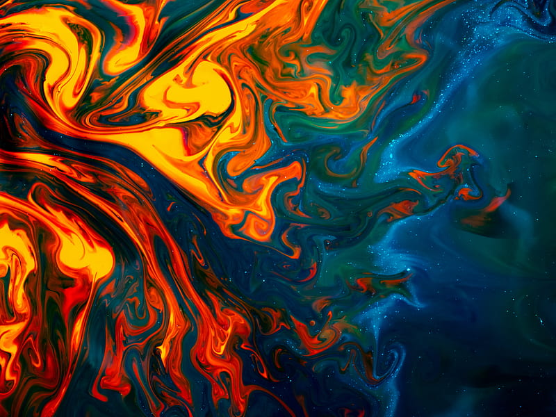 stains, paint, liquid, mixing, colors, HD wallpaper