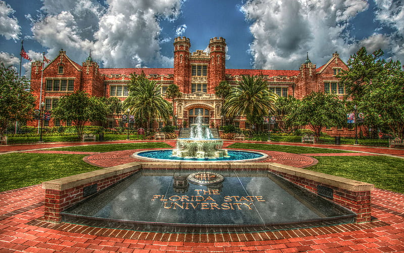 Florida State University, main building, exterior, State University System of Florida, Tallahassee, Florida, USA, HD wallpaper