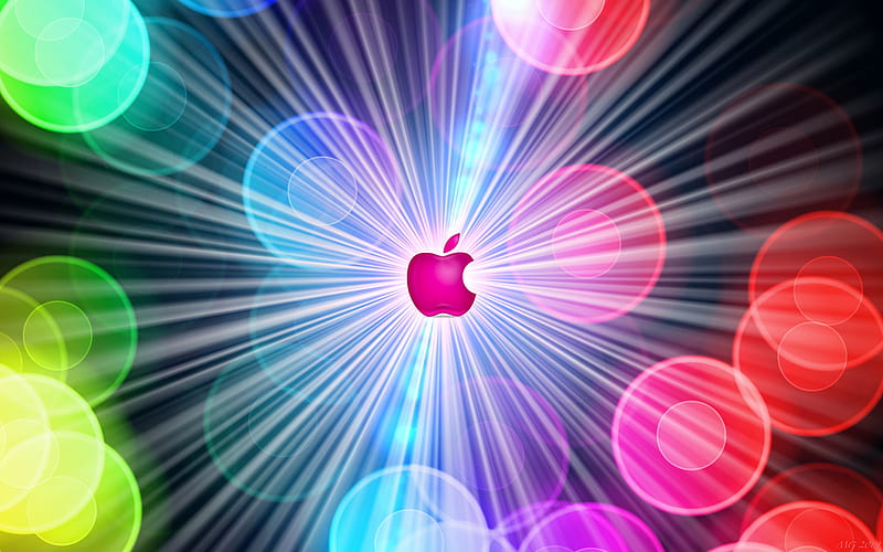 Apple Infinate Loop, awesome, colorful, loop, rate, HD wallpaper
