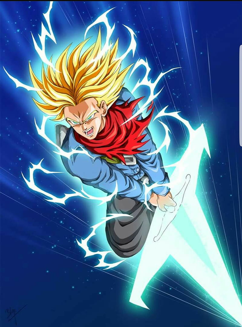 SSJ RAGE TRUNKS, dbz, HD phone wallpaper