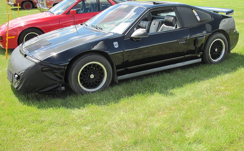 1986 Pontiac Fiero GT, black, tires, graphy, Pontiac, HD wallpaper