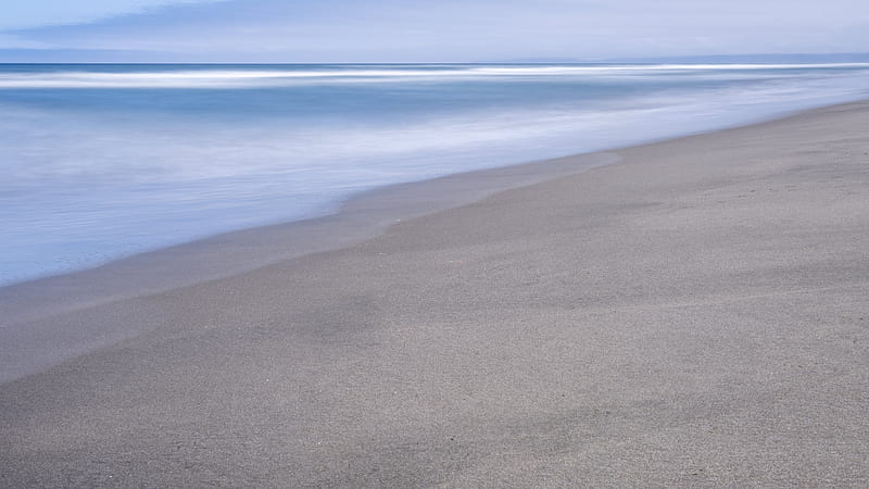 beach, horizon, sand, coast, sea, HD wallpaper