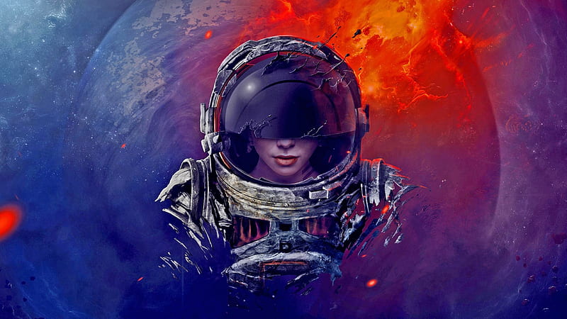 Eve of Destruction, sci-fi, CGI, 3D, astronaut, space, women, HD wallpaper