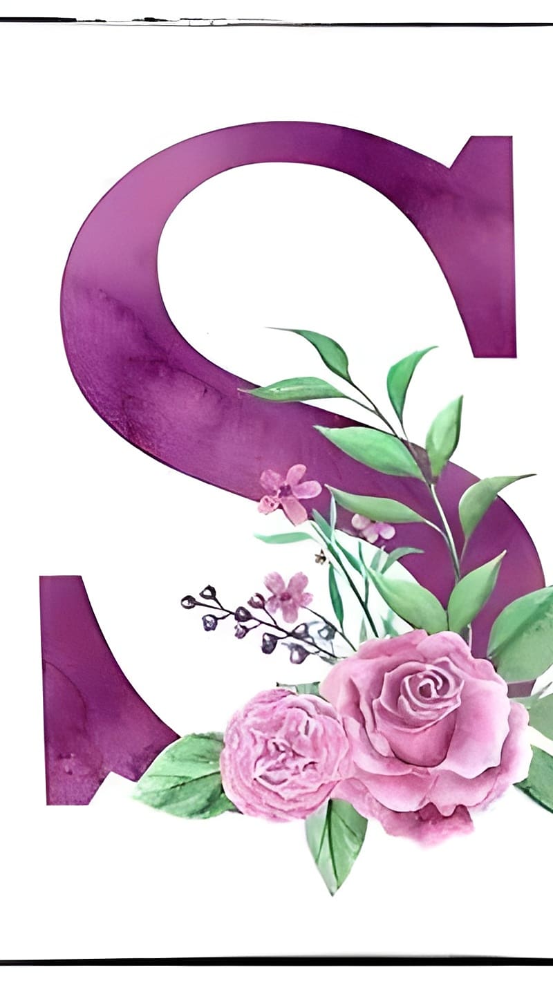 S Naam Ke, flower s, letter s, HD phone wallpaper