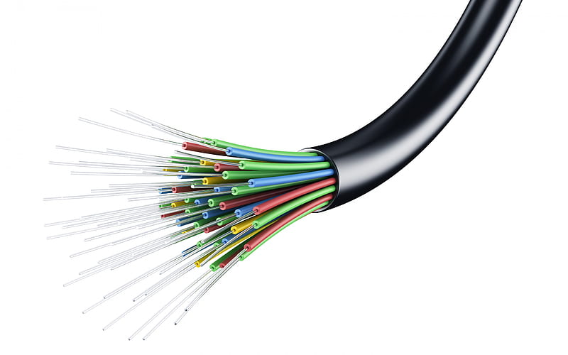 3d cable, network technology, data transmission concepts, cables, HD wallpaper