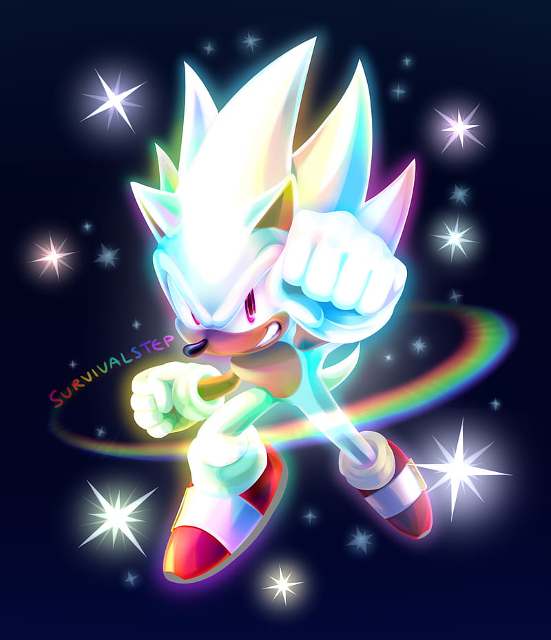 I decided to make a Hyper Sonic Wallpaper for fun! : r
