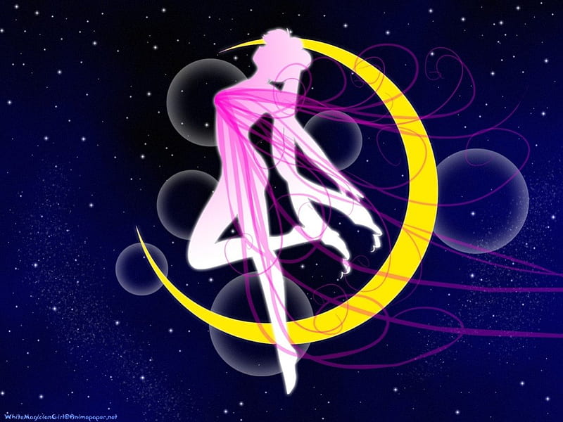 Sailor Moon, transformation, stars, moon, anime, anime girls, HD wallpaper