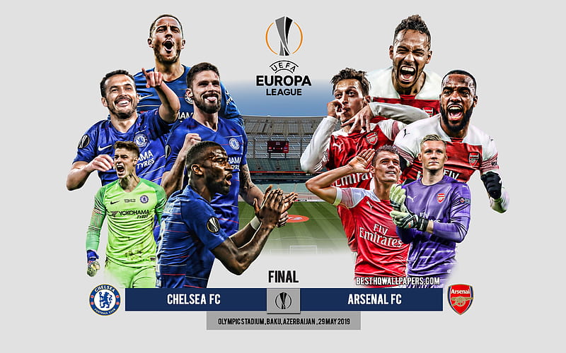 2019 UEFA Europa League Final, football, chelsea vs arsenal, baku 2019, mesut ozil, soccer, arsenal, eden hazard, final, uel, sport, chelsea, london, HD wallpaper