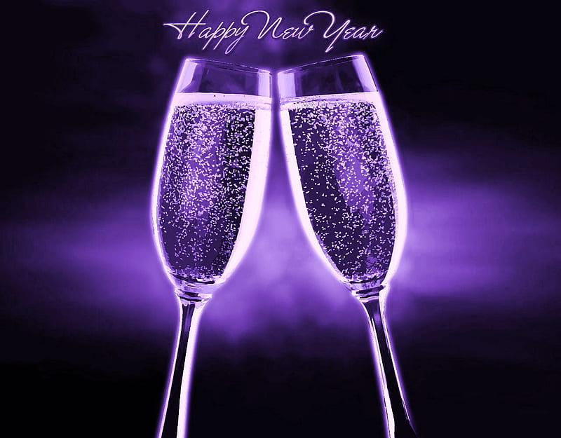 Happy new year, holiday, time, wine, champagne, new year, abstract, HD wallpaper