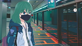 Anime Girls Train Digital Art HD 4K Wallpaper #8.2932