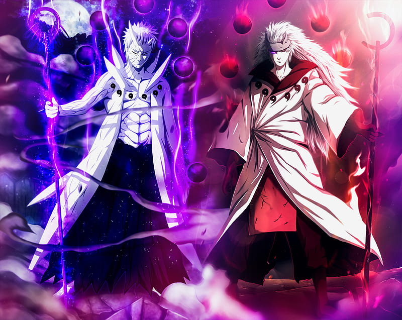 Obito and madara, naruto, shinobi, HD wallpaper