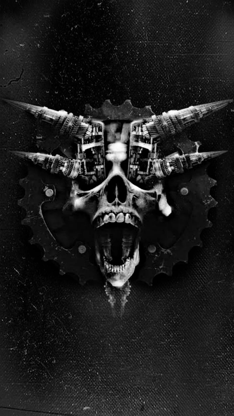 Fear Factory, dark, factory, fear, heavy metal, industrial, metal, nu metal, rock, skull, HD phone wallpaper