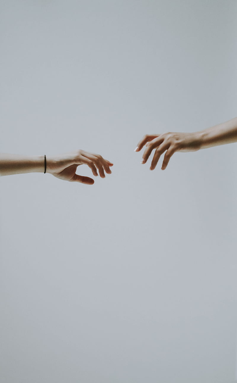 hands, fingers, touch, minimalism, HD phone wallpaper