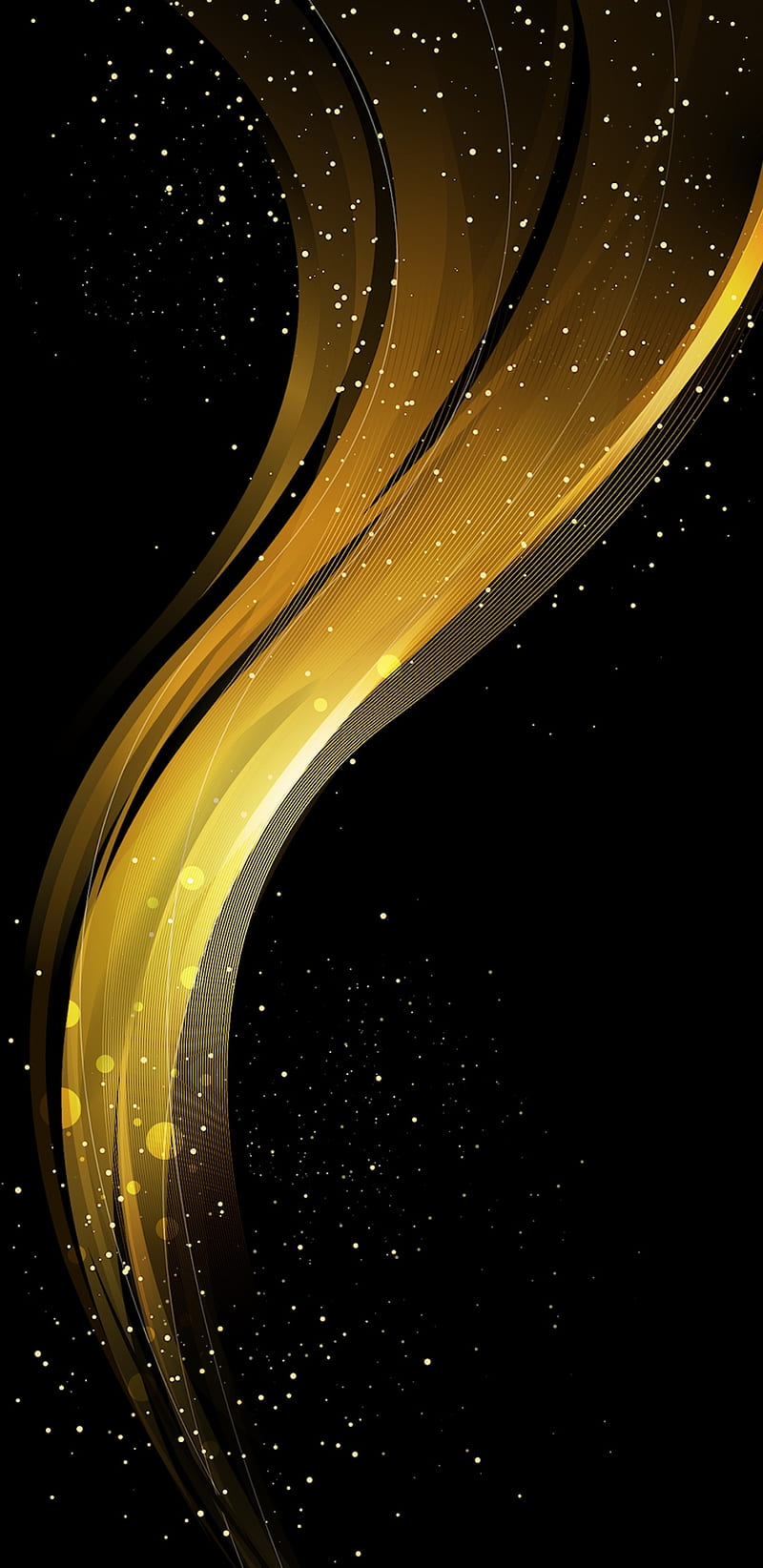 Golden Curtain, black, black gold edge, glitter, glow, gold, sparkles, HD  phone wallpaper | Peakpx
