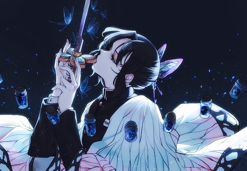 Anime Girl Shinobu Kochou Butterfly HD Demon Slayer Kimetsu no Yaiba  Wallpapers | HD Wallpapers | ID #90354