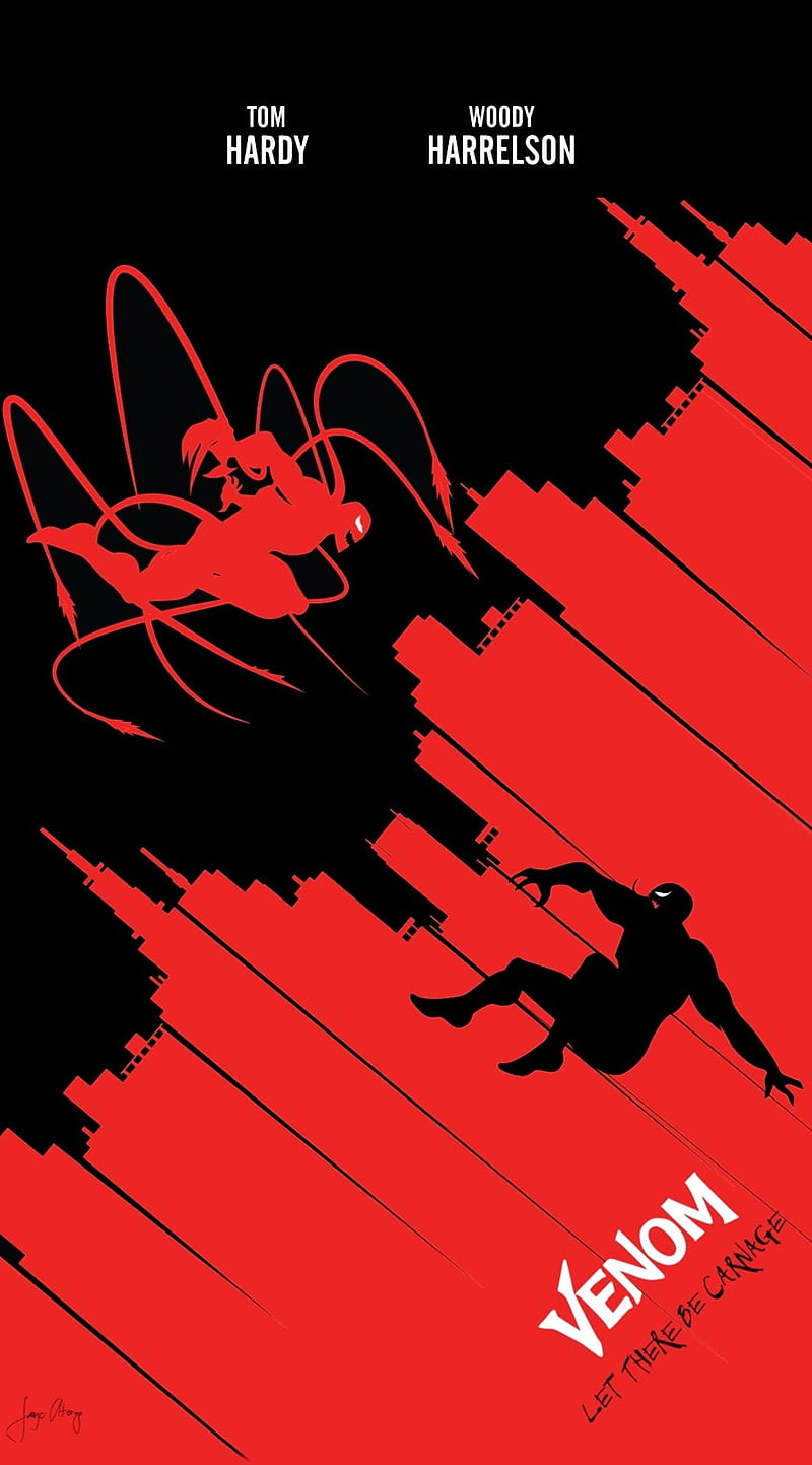 Venom 2, red, art, HD phone wallpaper