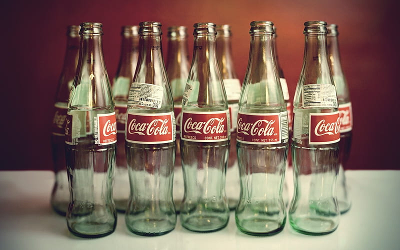 Coke Bottles, coca cola, graphy, coca cola, abstract, bottles, HD wallpaper