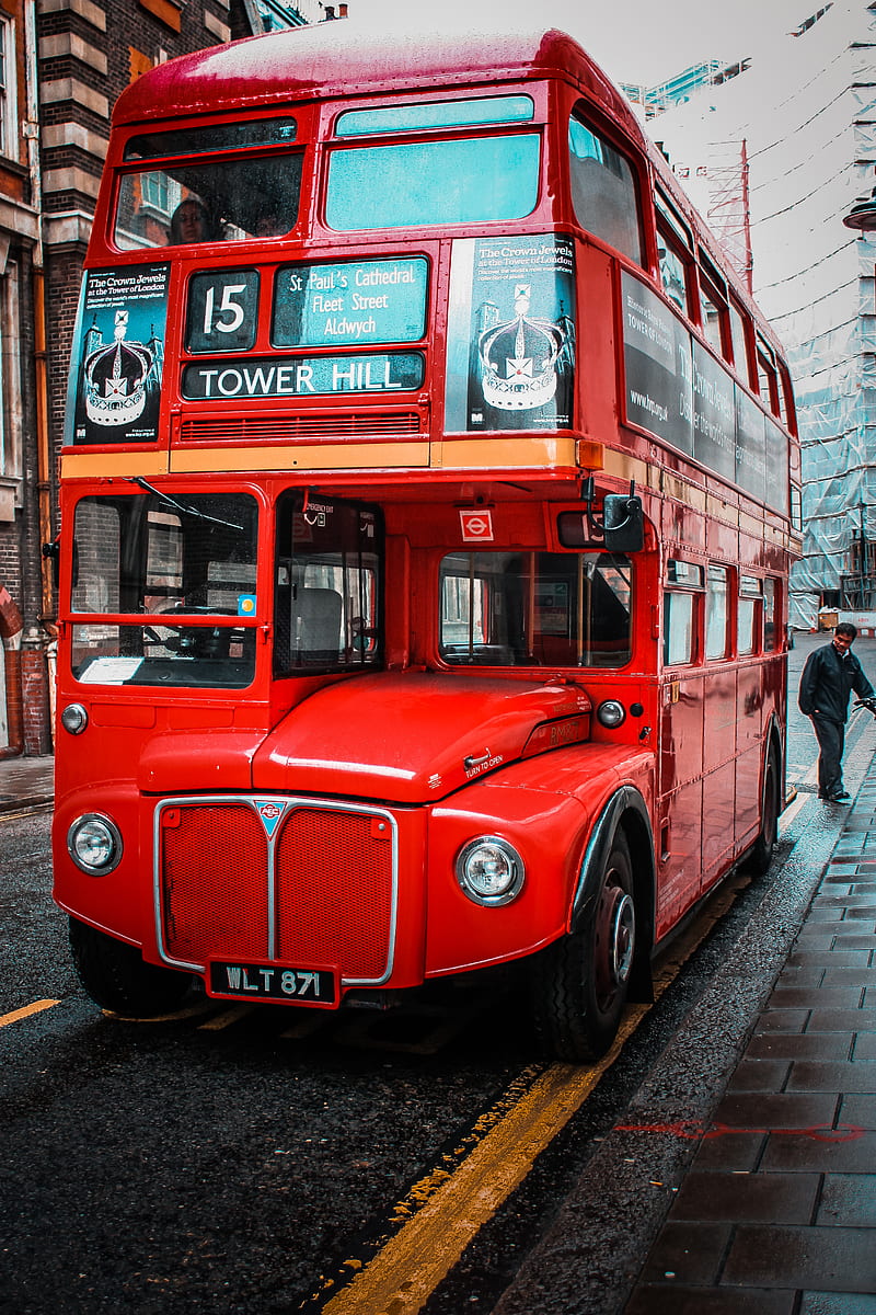 Red Tower Hill Bus, HD phone wallpaper