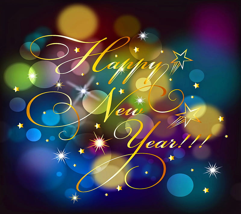 Happy New Year, desenho, glow, happy, january, light, new, new year, sparkle, year, HD wallpaper