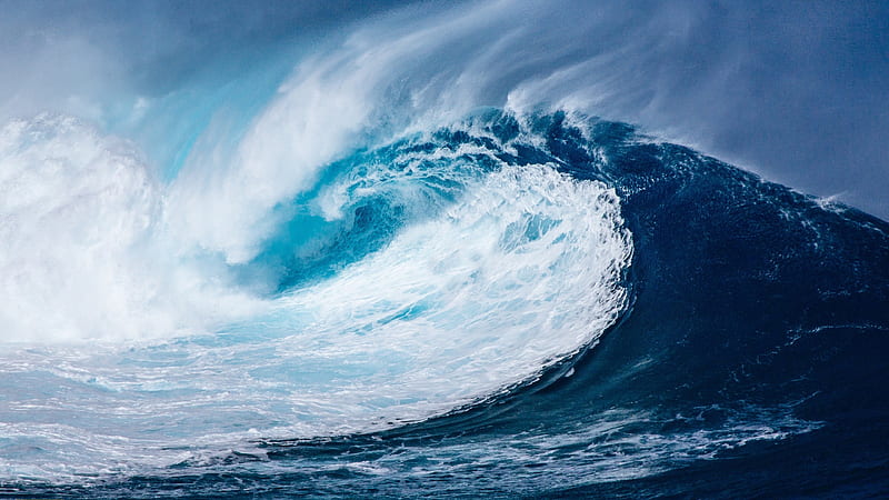 great wave, tsunami, sea, storm, wave, HD wallpaper