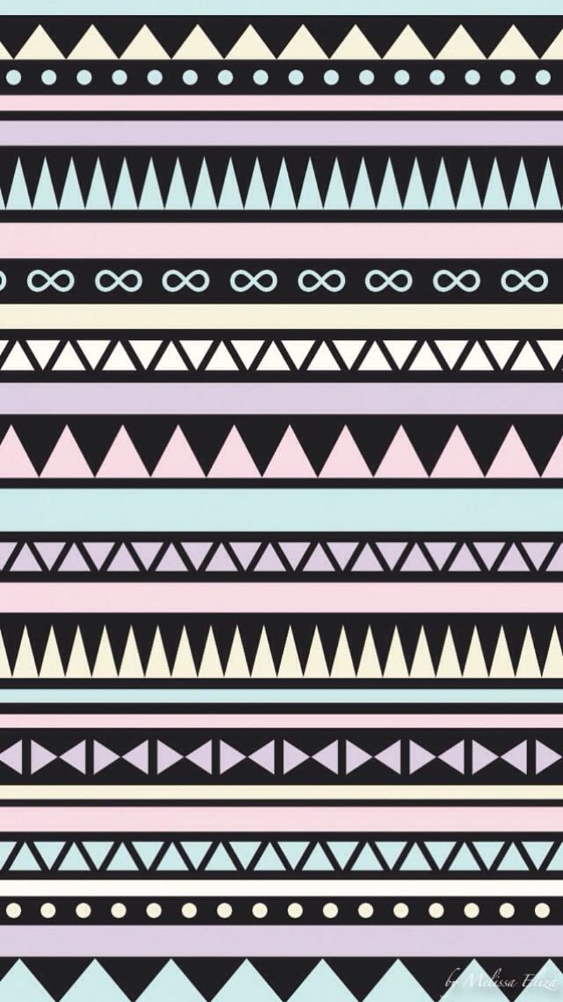 Tribal, black, cute, pastels, pattern, HD phone wallpaper
