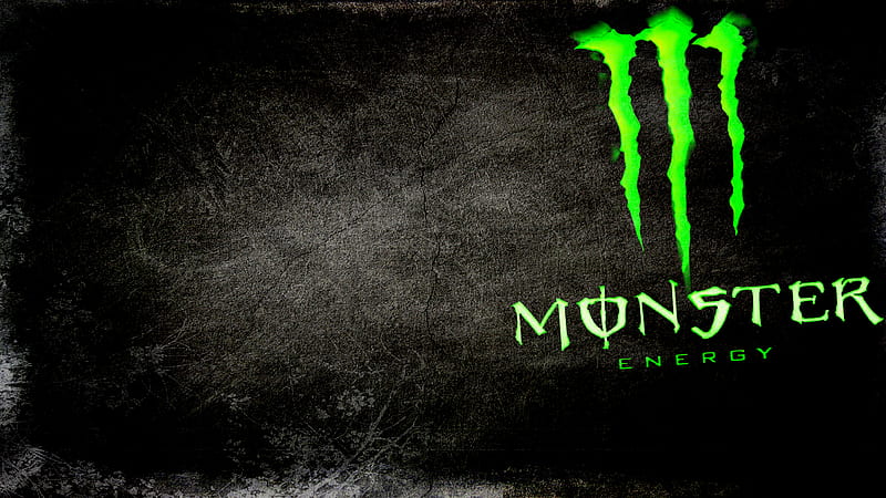 Monster Energy - Black, green, dark, monster energy, black, neon, neon green, monster, HD wallpaper