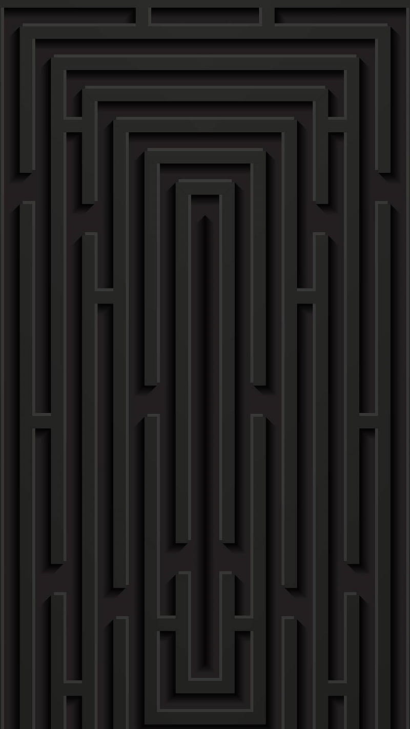 3D Black Maze , black maze, 3 d, background, HD phone wallpaper