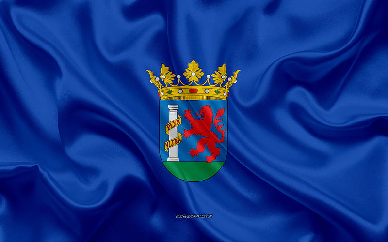 Badajoz Flag silk texture, silk flag, Spanish province, Badajoz, Spain, Europe, Flag of Badajoz, flags of Spanish provinces, HD wallpaper