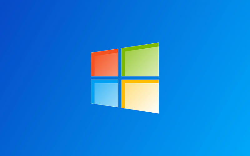 Windows logo on blue background, Windows logo, Windows 10, Windows emblem, blue background, HD wallpaper