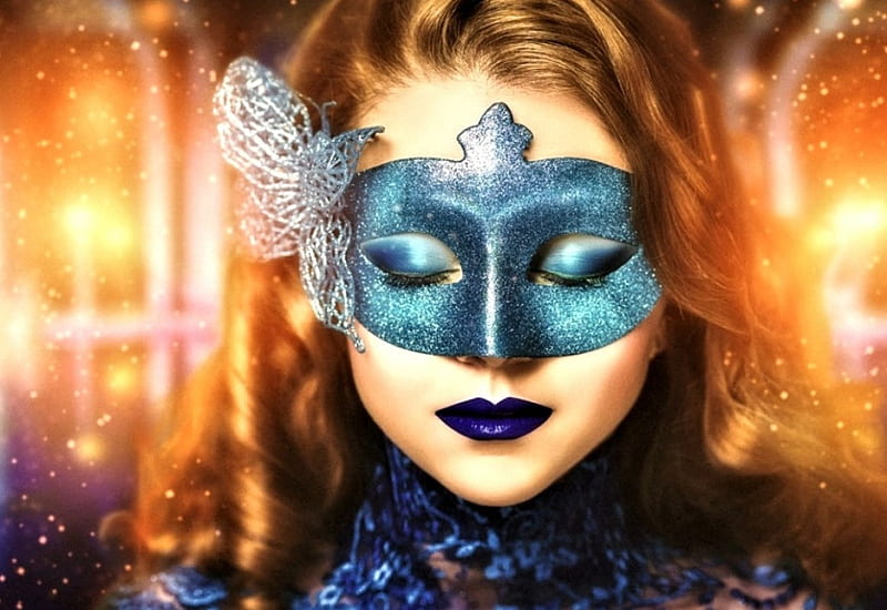 Woman with Mask Woman, Mask, Beauty, HD wallpaper | Peakpx