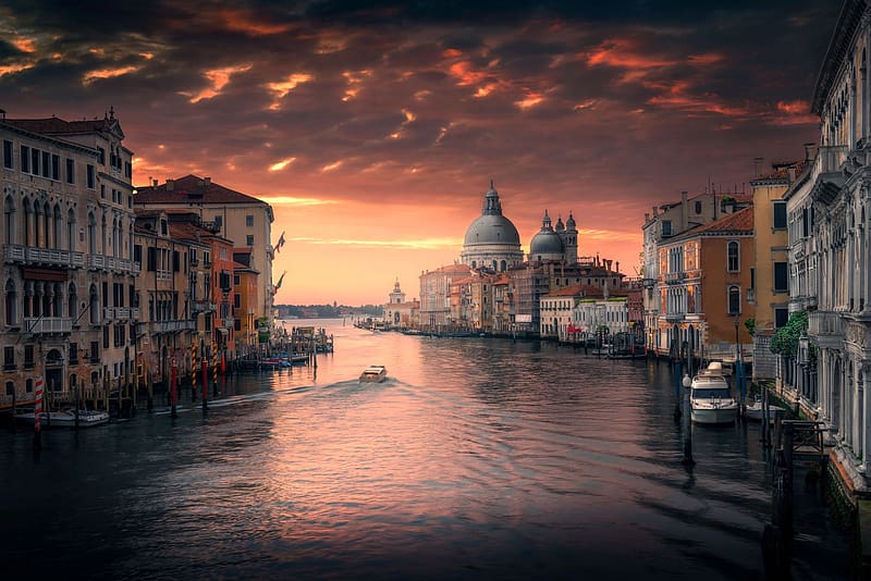 Cities, Italy, Venice, City, Building, Cloud, Dome, Grand Canal, HD wallpaper