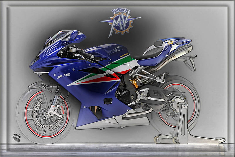 MV F4 Frecce, commemorative, frecce tricolori, mv, motorcycle, HD wallpaper