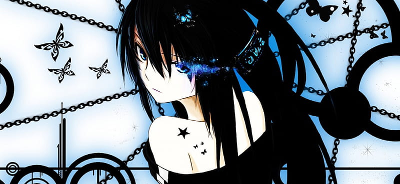 Black Rock Shooter, Black, Cant think of a fourth, Tatoe, White, Blue ...