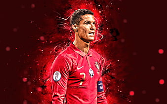 Cristiano Ronaldo, CR7, Portugal national football team, red stone ...