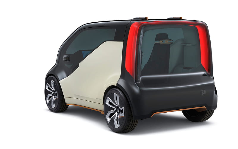 Honda NeuV Concept, 2017, compact electric car futuristic design, rear view, Japanese cars, Honda, HD wallpaper