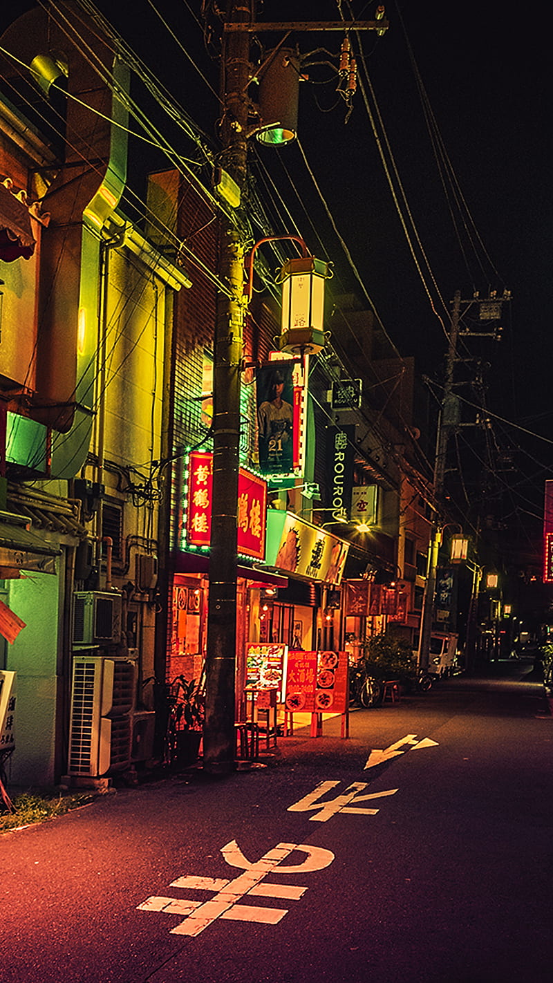 street at night wallpaper hd