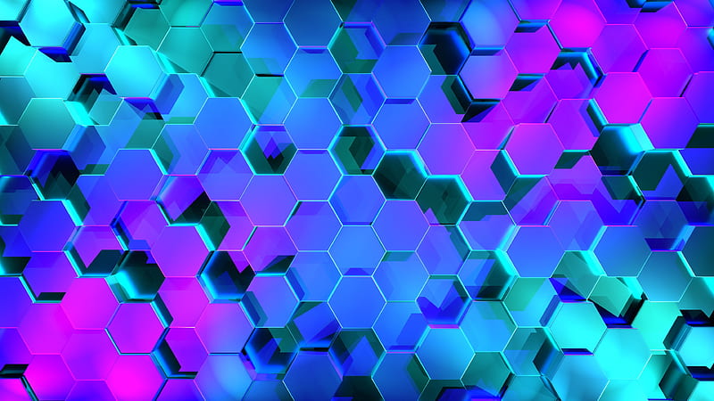 Hexagon 3d Digital Art , hexagon, 3d, digital-art, abstract, HD wallpaper