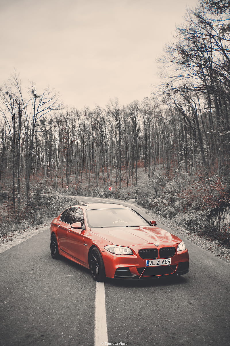 BMW F10 Orange ABR, paprika orange, m5look, abrteam, lovecars, tuning, 530xd, carros, HD phone wallpaper