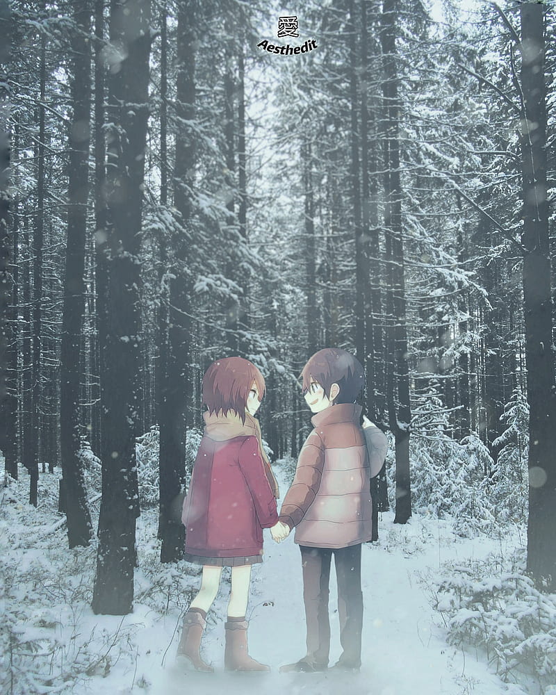 Satoru Kayo Erased, aesthetic, anime, edits, erased, kayo, otaku, satoru, satoru and kayo, weeb, winter, HD phone wallpaper