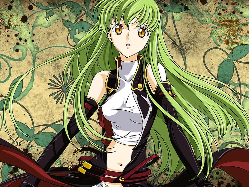 CC, pretty, green, girl, anime, HD wallpaper