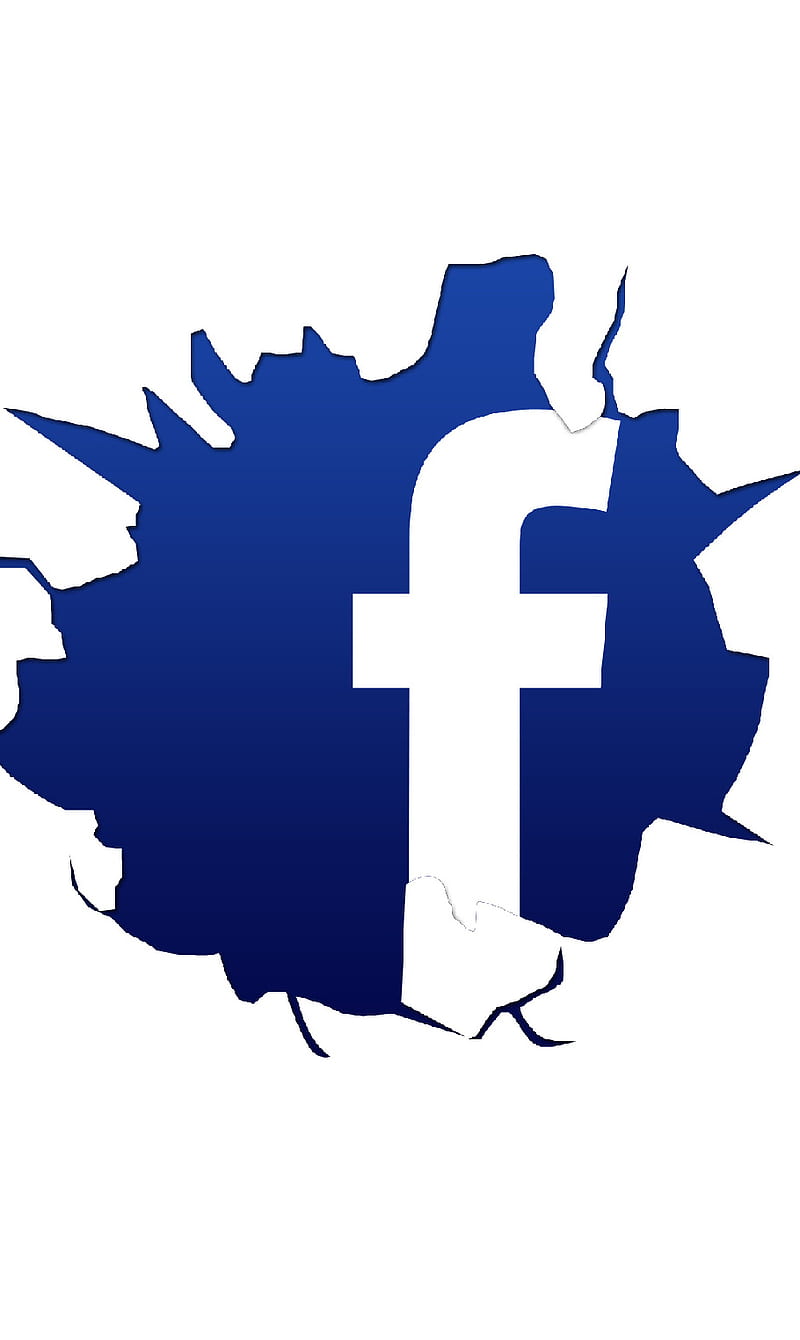 Facebook, broken, desenho, logo, HD phone wallpaper