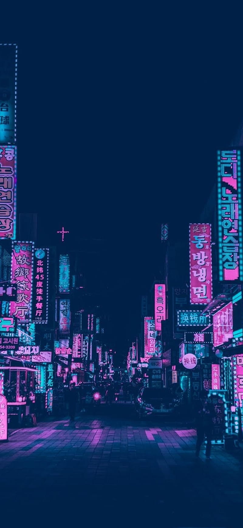 Aesthetic Neon City, blue, cool, purple, world, HD phone wallpaper | Peakpx