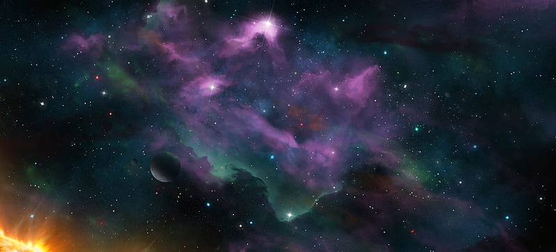 space, planets, nebula, stars, galaxy, HD wallpaper