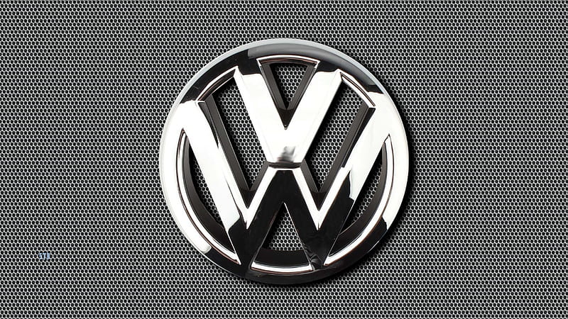 Chrome and Carbon fiber logo, Volkswagen Background, Volkswagen logo,  Volkswagen Automobiles, HD wallpaper