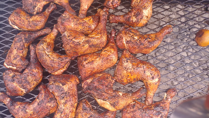 Smoked chicken, food, grill, HD wallpaper