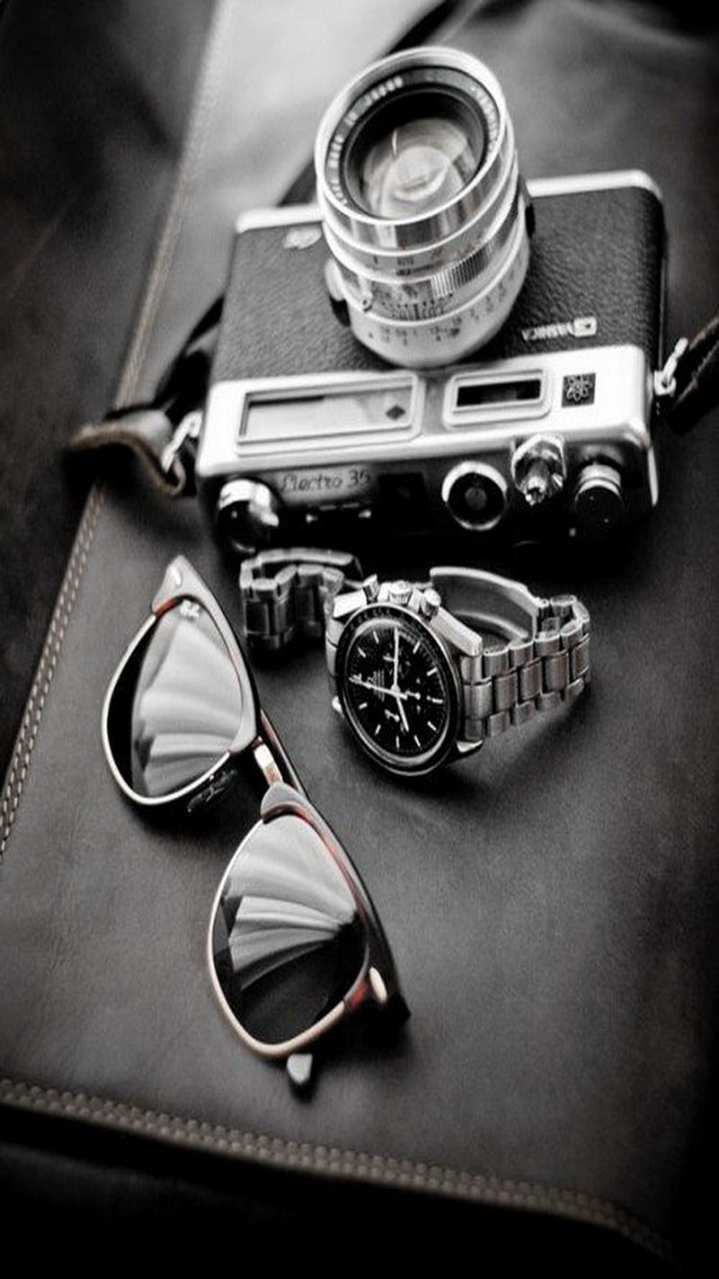 Style Tools, camera, style, sunglasses, tools, watch, HD phone wallpaper