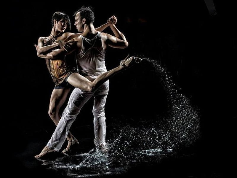The beauty of dance, dancers, beauty, black, dance, HD wallpaper